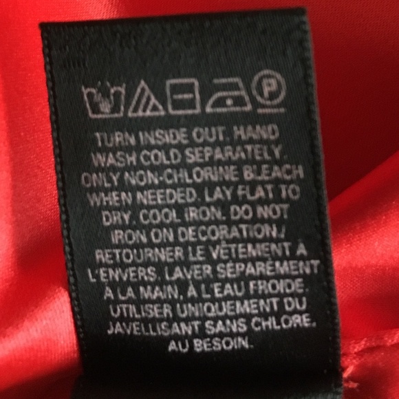 Vintage 2005 Victoria's Secret Red Satin Rhinestone Embellished Dress - Picture 14 of 15